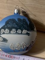 Handbemalte Weihnachtskugel Winterlandschaft 10cm
