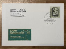 Ersttagsbrief von Knabenschiessen 1974