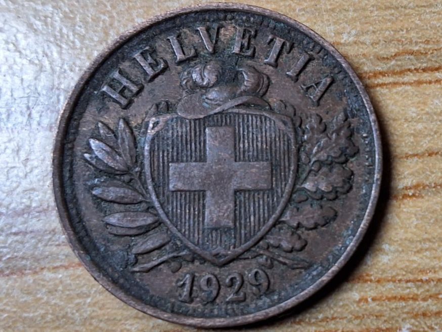 Toutes les monnaies: 2 Rappen 1929 - Selten! – D'occasion à Münchenstein par purbach1 6