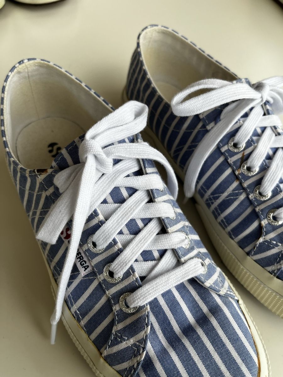 Superga Scarpe da donna: Superga Sneaker blau/weiss gestreift Grösse 37 – Usato da Olten venduto da hahnice99 1