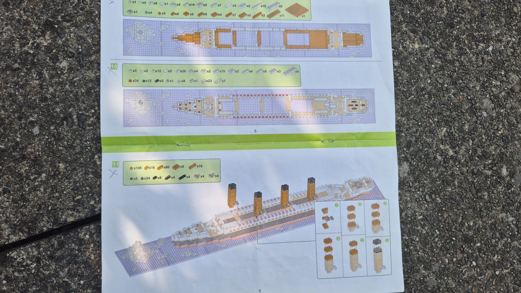 Kit di costruzioni: Titanic-Baustein-Bausatz Titanic-Schiffsmodell – Usato da Wängi venduto da Maur1 5