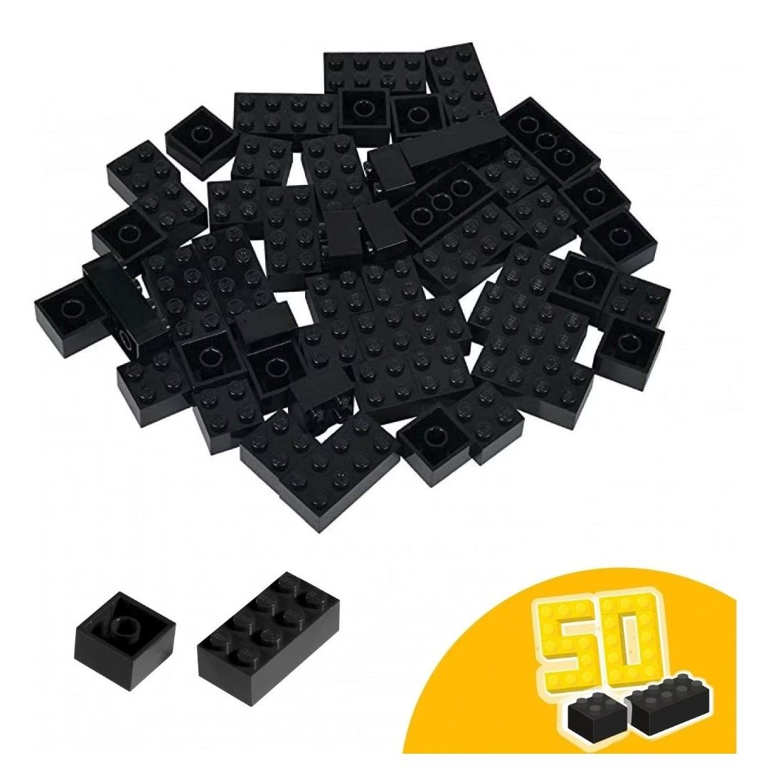 Lego Baukästen: 2x6 Black Building Bricks 50 Pieces Blox - Lego compatible – Neu (gemäss Beschreibung) aus Glattbrugg von har_jgc7