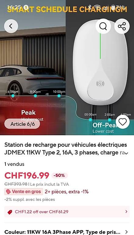 Caricabatterie: Chargeur véhicule électrique – Usato da St-Prex venduto da Tadani1162