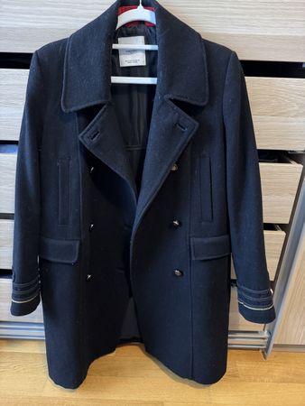 Mango black coat S oversized