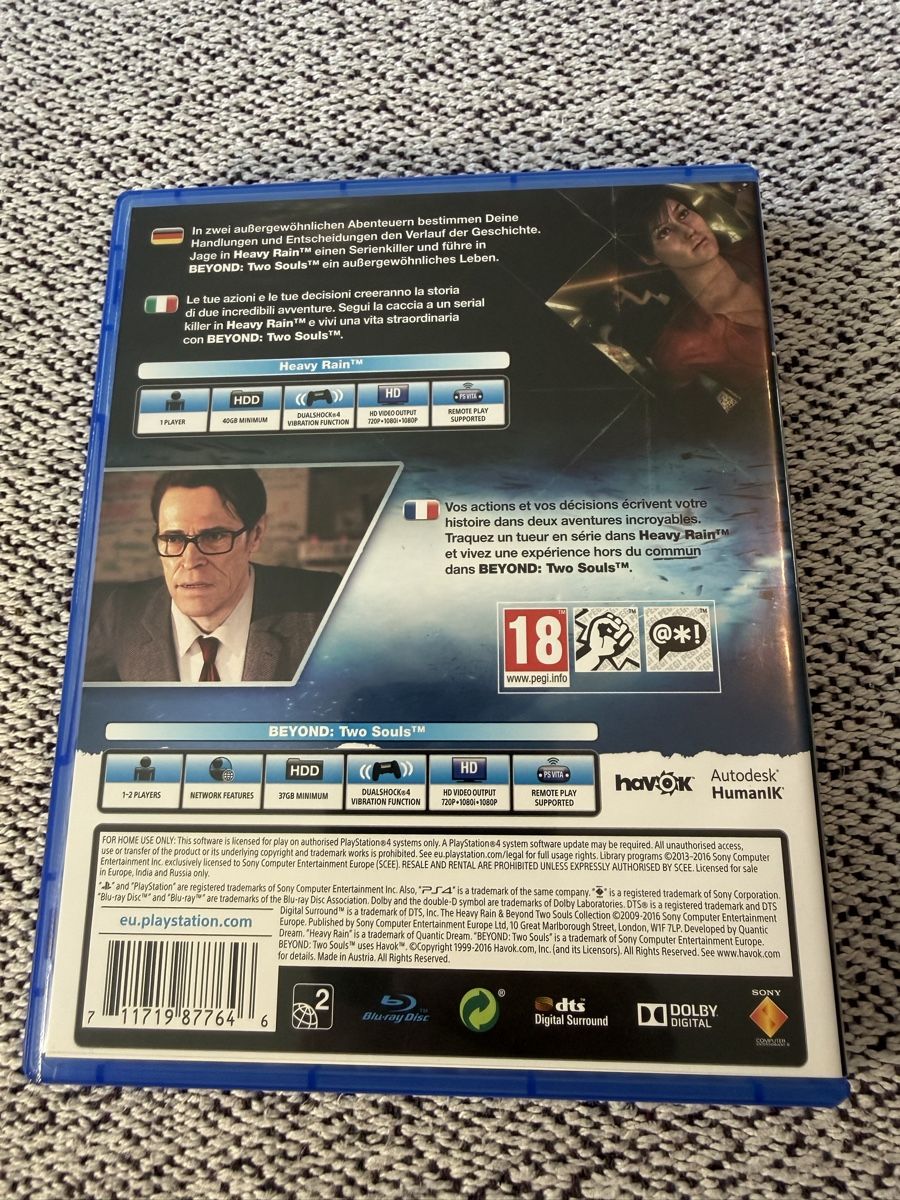 Giochi: Heavy Rain & Beyond: Two Souls Collection PS4 Spiel – Usato da Rombach venduto da vir_2dsd 2