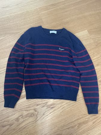 wollpullover blau rot gestreift maison labiche paris