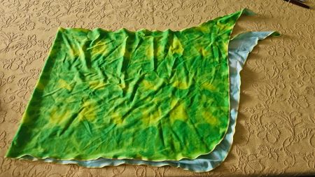 Pareo verde e giallo fluo sintetico tg.36