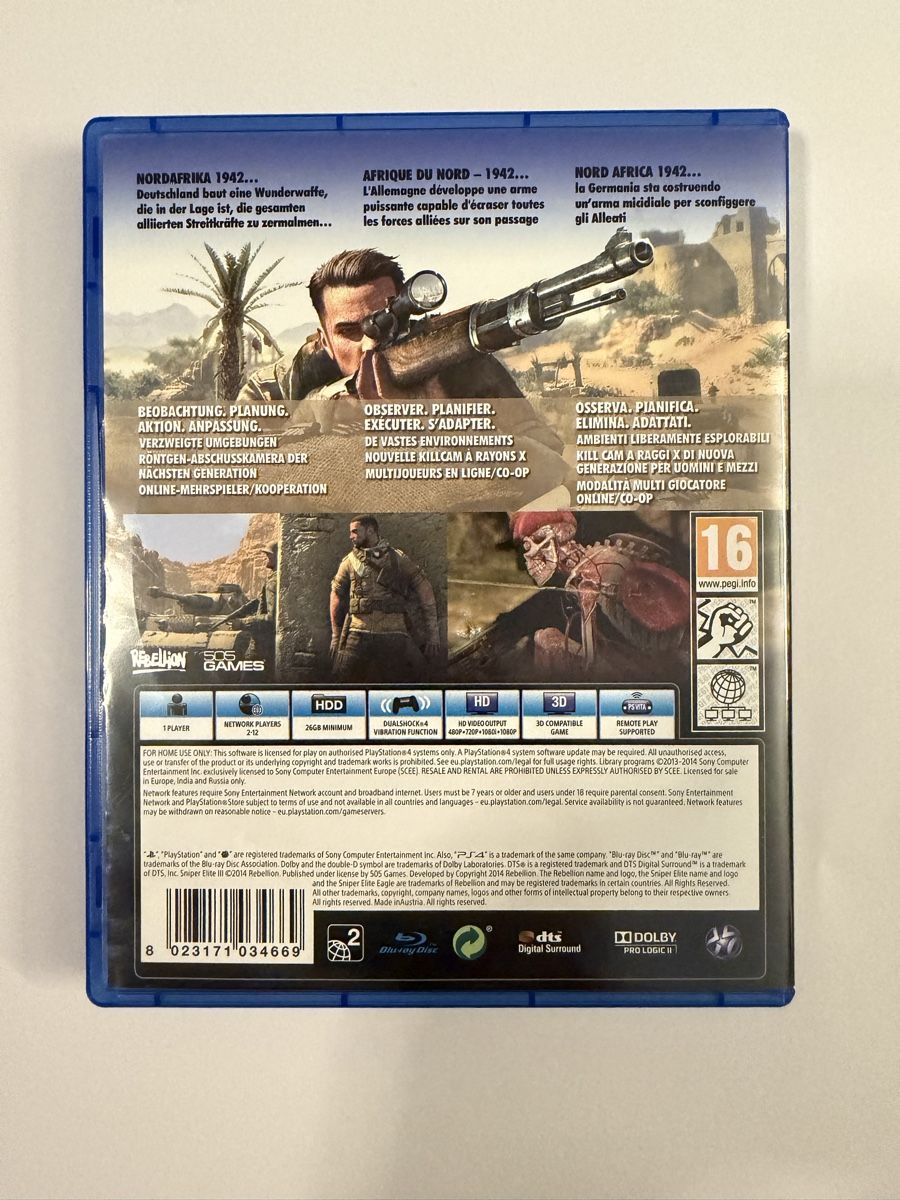 Sony Spiele: Sniper Elite 3 Ps4 Game – Gebraucht aus Hendschiken von Jamie2006 1