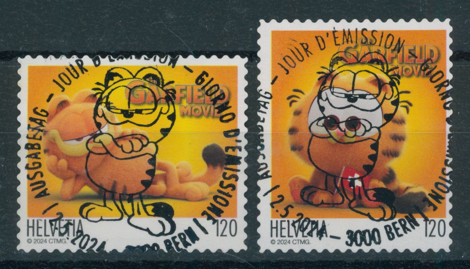 Tutti i francobolli: 2024 - Garfield - Ersttag Voll Stempel ET – Usato da Schindellegi venduto da leecollect