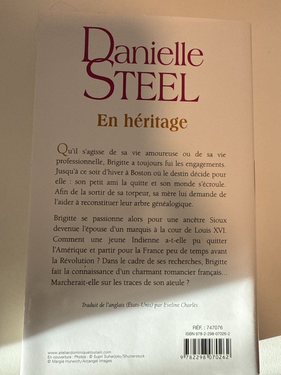 Libri: Danielle Steel - En héritage – Usato da Horw venduto da Edith1981 1