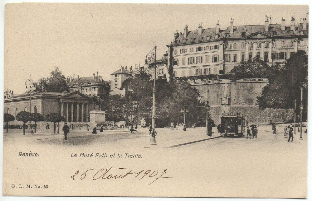 GENÈVE 1900 Le Musé Rath, Tramway (Gebraucht) in Jona für CHF 11.9 ...