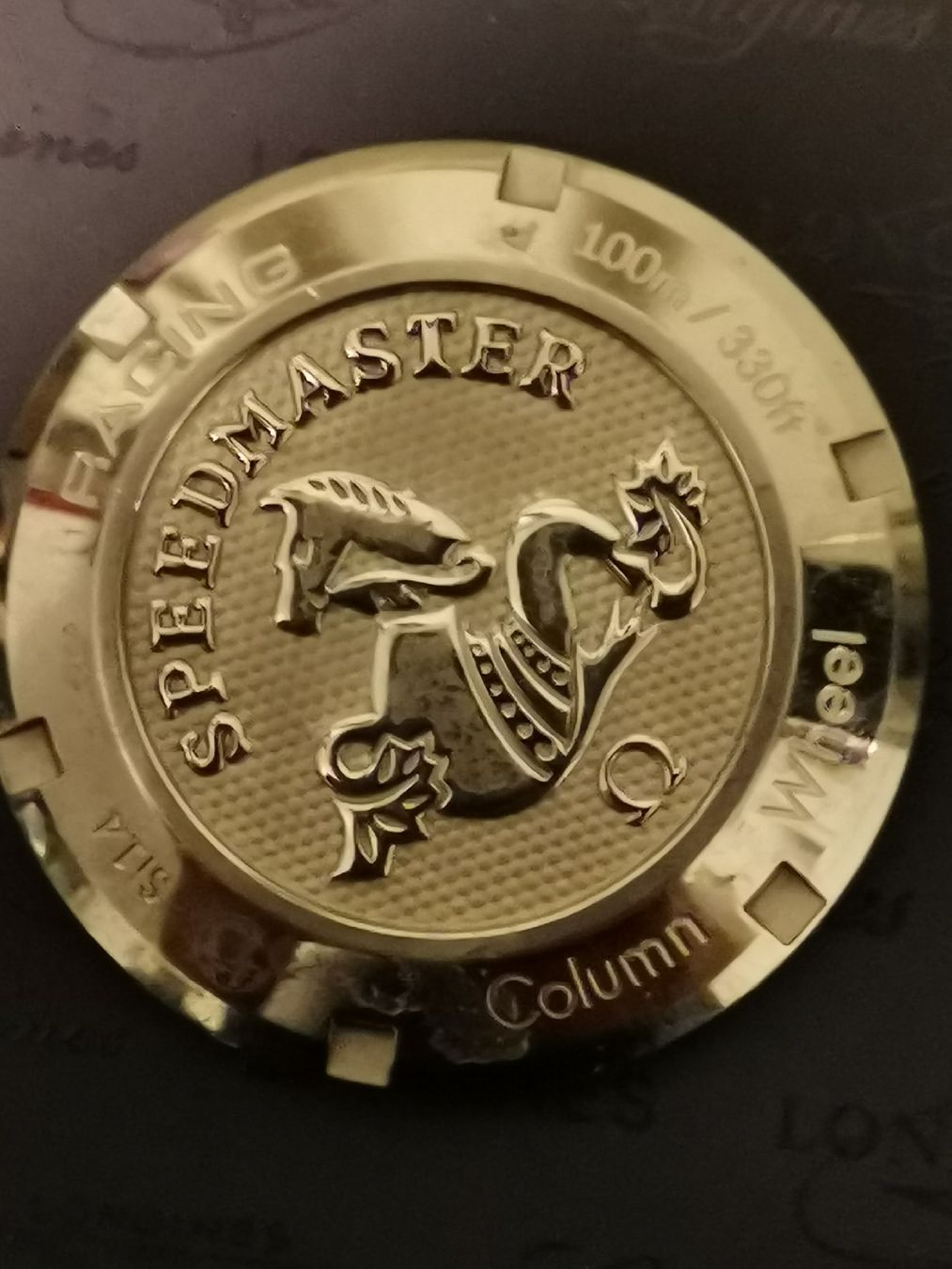 Omega Uhren: Omega Speedmaster Racing Gehaeuseboden gut erhalten – Gebraucht aus Rüti ZH von bleibensiegesund