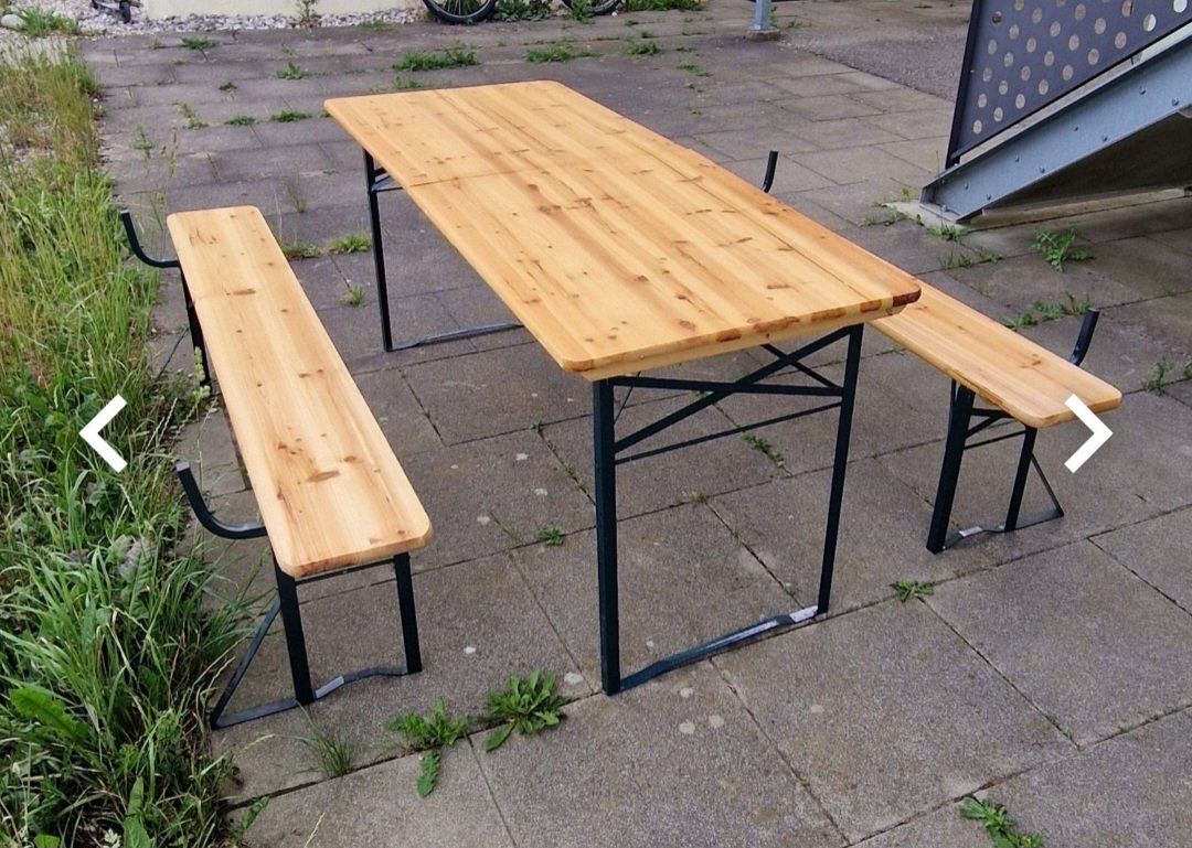 Tischset: Festbank Garnitur klappbar Holz – Gebraucht aus Niederbipp von jar_ld82 1