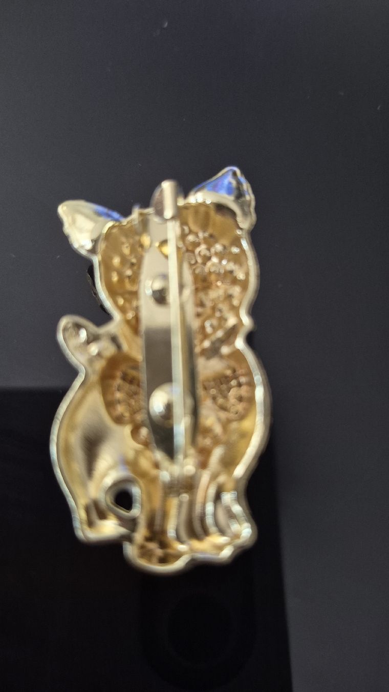 Spille & Fermagli: Süsses Katzen-Brosche mit Strass-Steinen, modisch! – Nuovo (secondo la descrizione) da Schiers venduto da Carmela8 1