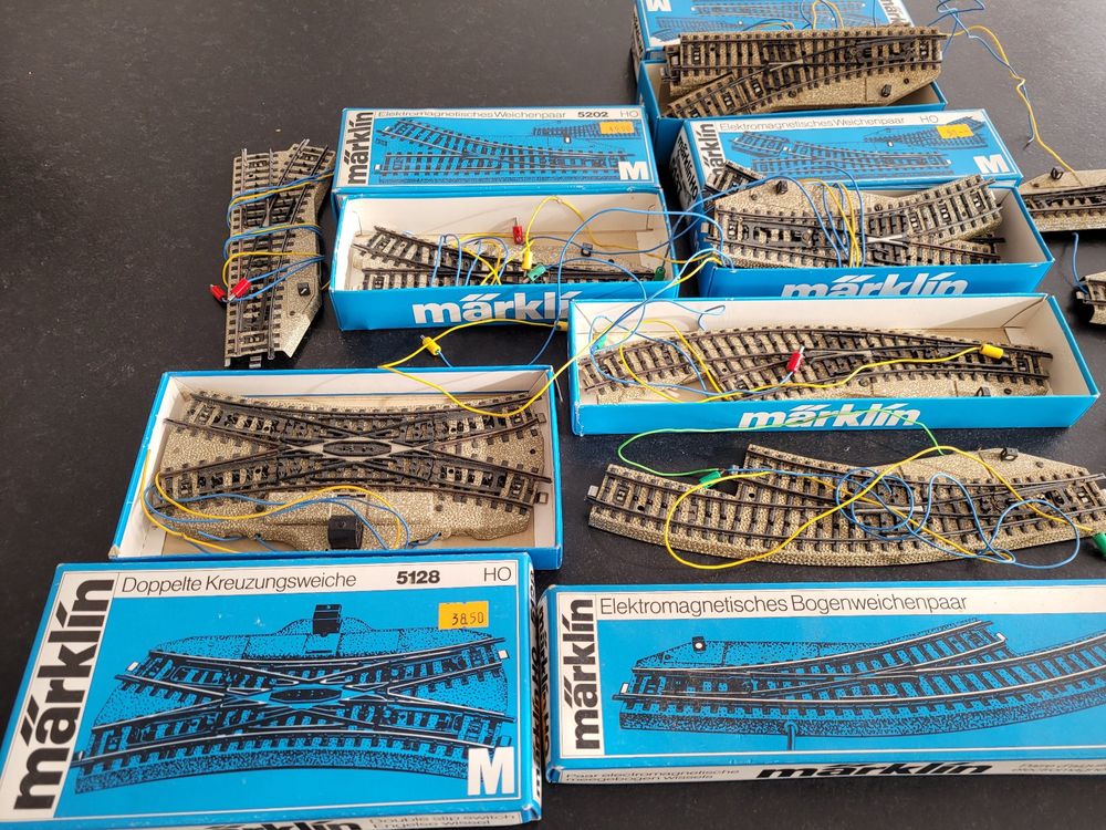 Lot De 9 Aiguillages Hornby échelle 0 – 5D Et 4G – Mécaniquement Fonctionnels – Occasion
