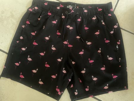 Hollister Badehose, Gr. S, Flamingo Print - Sommer Style!Neu