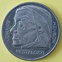 1977 Sonder Fünfliber - Pestalozzi - 5 Franken Münze