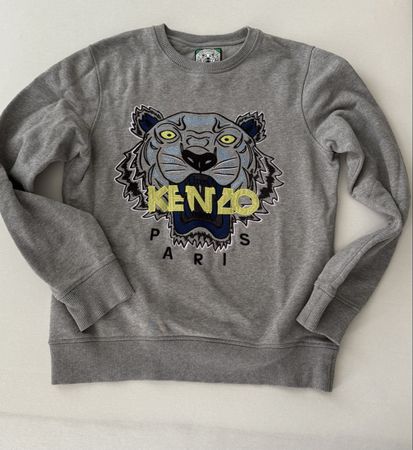 Kenzo Pullover Gr. S Grau mit Tiger Top Zustand