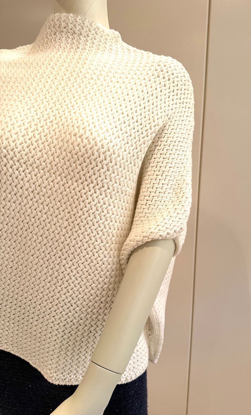 Maglioni & Felpe: Très original pull blanc asymétrique dame 40 – Nuovo (secondo la descrizione) da Genève venduto da flocon06 2