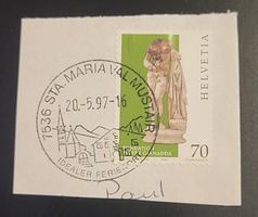 Schweiz Nr.914 mit Vollstempel Val Mustair briefmarke