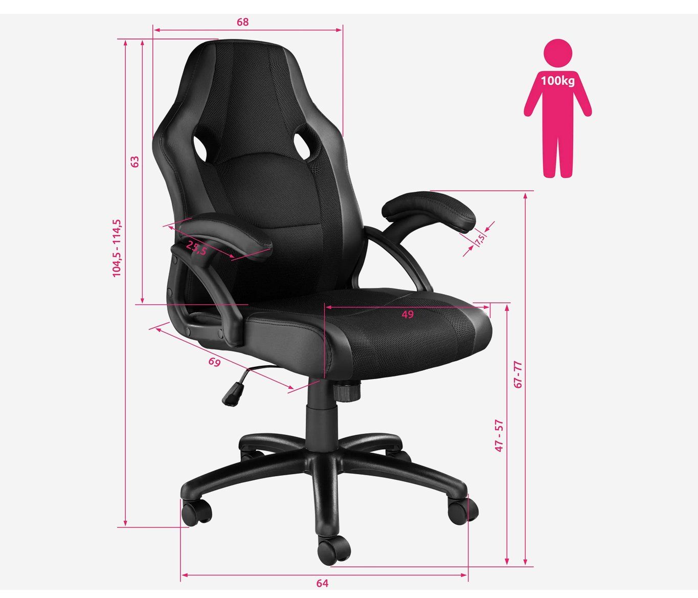 Chaises: Bürostuhl Benny schwarz – Neuf (Voir description) à Steinhausen par Retourenprofis 2