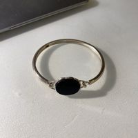 Silver 925 bracelet with Obsidian or Onyx