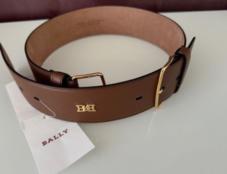 Bally Damen Gürtel BONEE 105/55 Damen mit Logo braun Leder