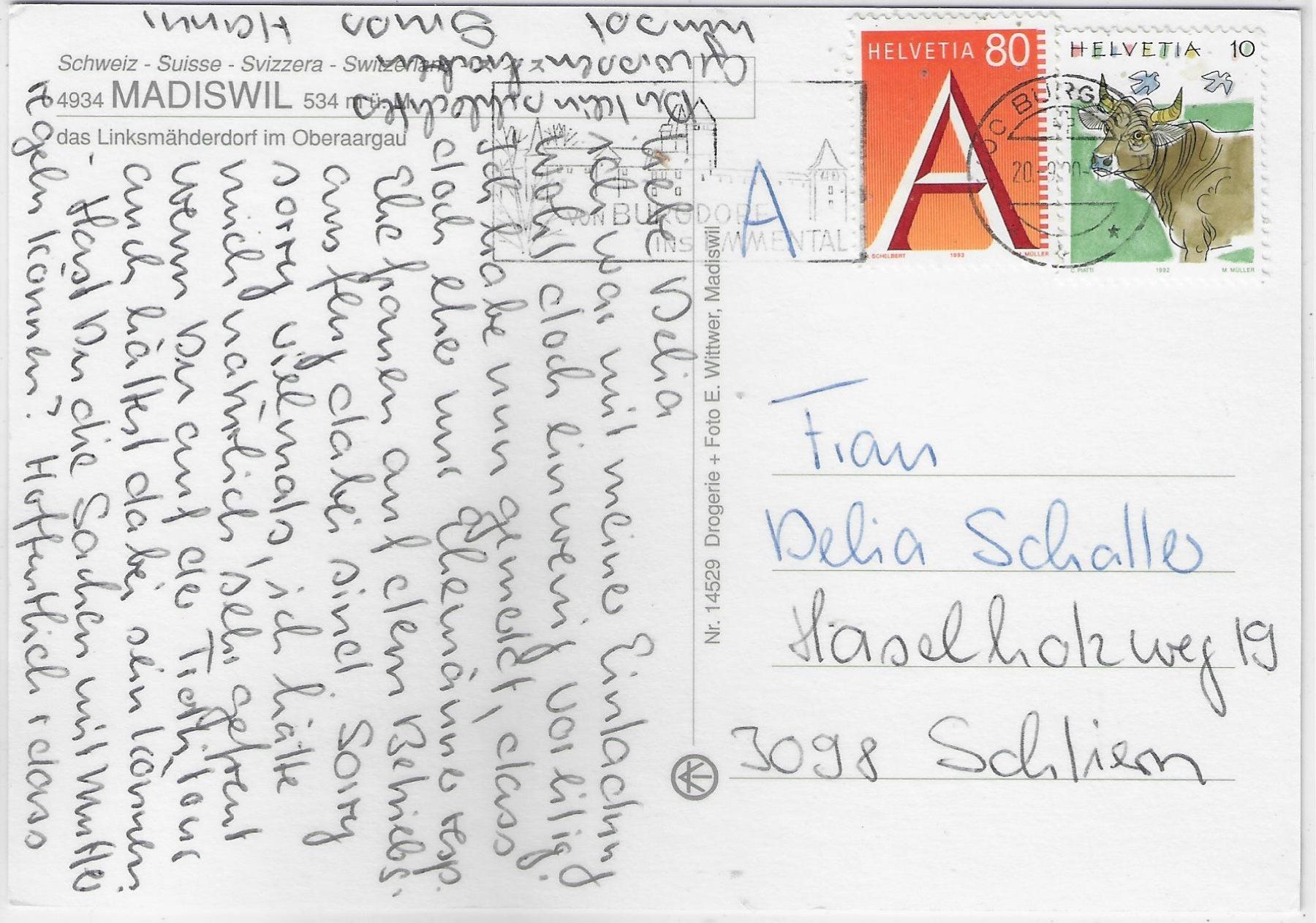 Cartoline postali: Flugaufnahme Madiswil BE – Usato da Ettingen venduto da Kartenplanet 1