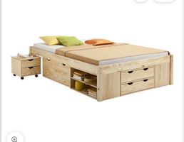 Bett mit Stauraum, Massivholz, Top Zustand! 160x200cm