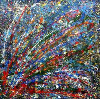 Homage of Pollock - Blaue Lagune