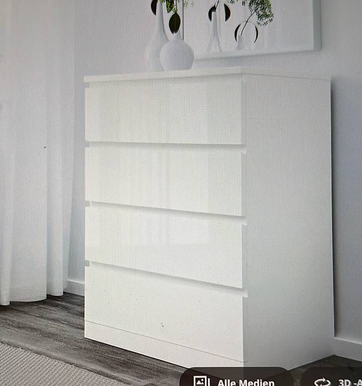 Cassettiere: 2x Ikea Malm Kommode Weiss Hochglanz  – Usato da Unterterzen venduto da ann_zhc6 1