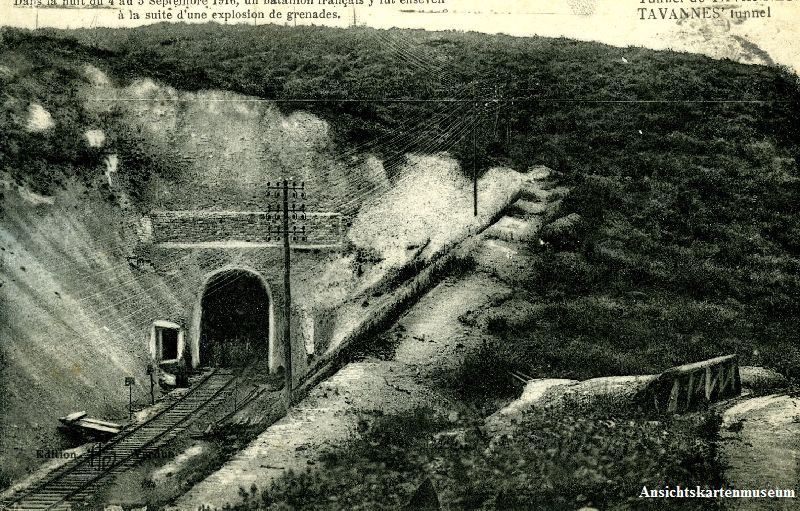 Cartoline postali: Verdin - Tunnel de .. 1.Weltkrieg 1916 – Usato da Emmenbrücke venduto da teestube