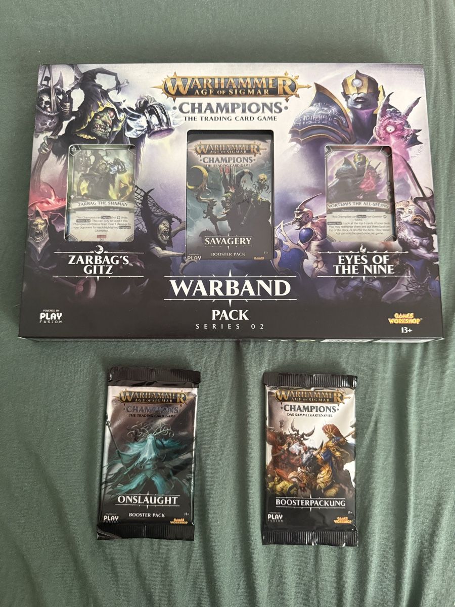 Giochi: Warhammer Champions TCG Set: Warband Pack Series 2 + 2 Boost – Nuovo (secondo la descrizione) da Amriswil venduto da ALETAL