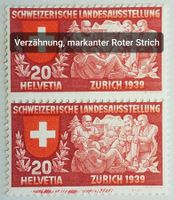 4105A) 220, Landi schöne Abart ver. Zähnung roter Strich **