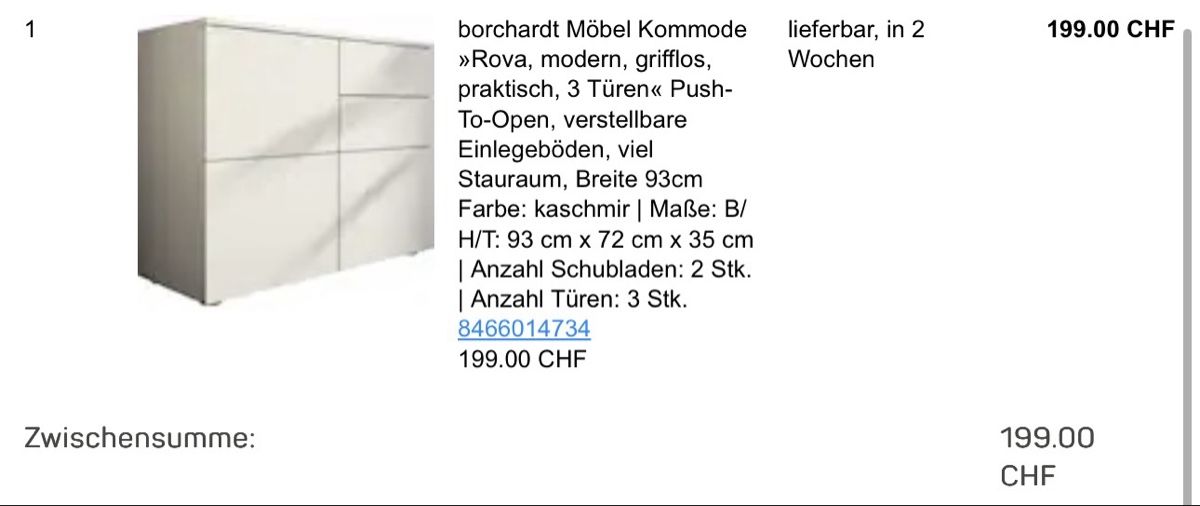 Cassettiere: Neue Kaschmir Kommode - sehr modern – Nuovo (secondo la descrizione) da Berikon venduto da S-Mond 6