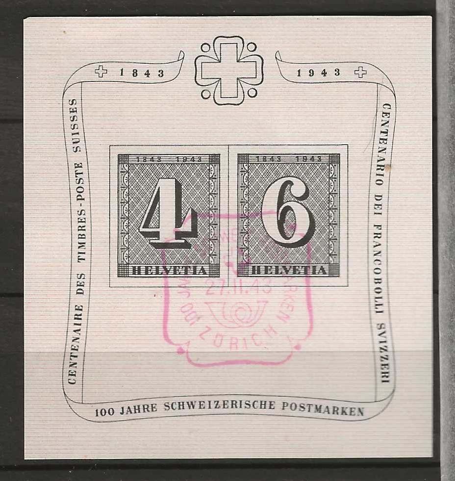 Tutti i francobolli: CHW14 - Bloc 100 ans timbres obl. – Usato da Trélex venduto da Phil_Albert