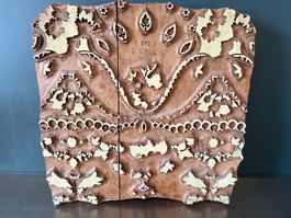 Stoffdruckform 33×35 cm, handgeschnitzter Holzstempel