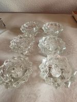 6 Glas Kerzenständer 9 cm x 5 cm Tisch Dekoration
