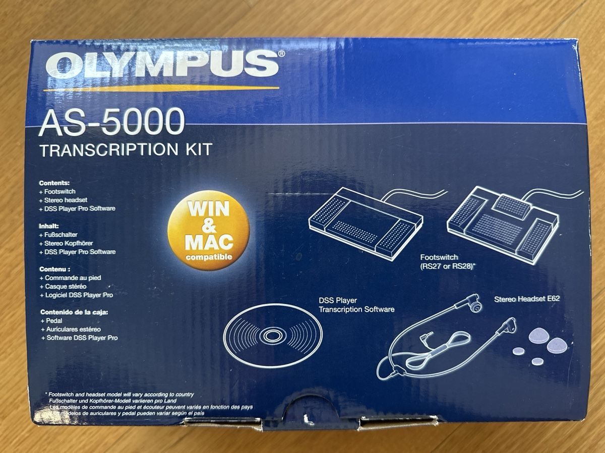 Kopfhörer: Olympus AS-5000 Transcription Kit inkl. Software – Gebraucht aus Bern von Steffihirsiger