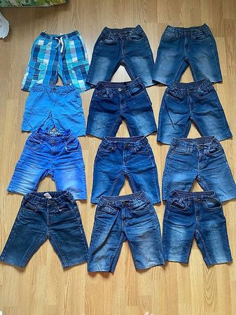 XXL Kleiderpaket Jungen Shorts Gr. 116 Jeans&Stoff, 12 Stück