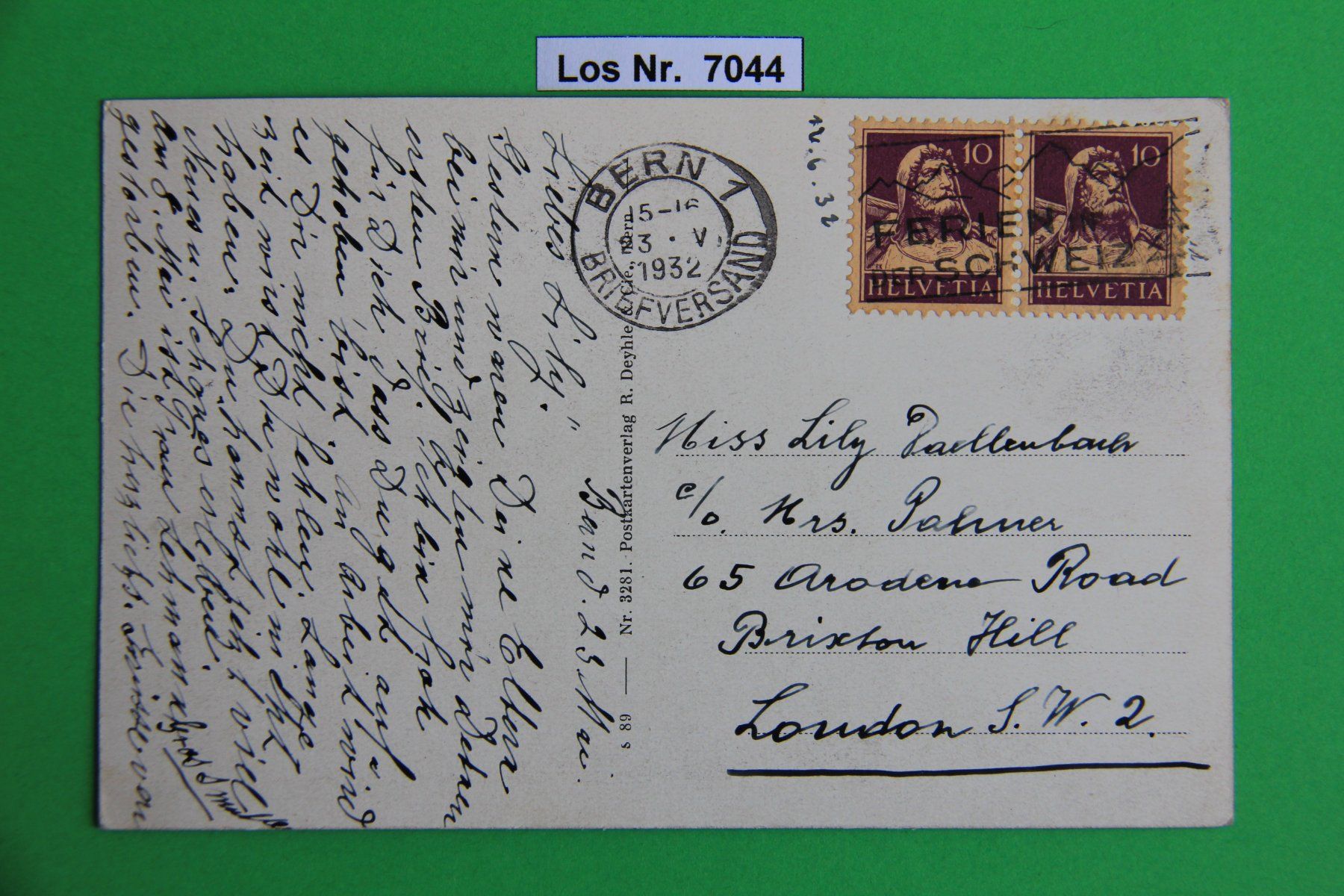 Cartoline postali: CH Ansichtskarte alt Bern 30iger Jahre              Los 7044 – Usato da Volken venduto da jukon65 1