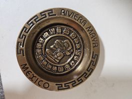 Messing-Andenken aus Riviera Maya, Mexico, Aschenbecher
