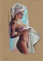 Liquidation !!  Original Pastell Gemälde 23 32 001