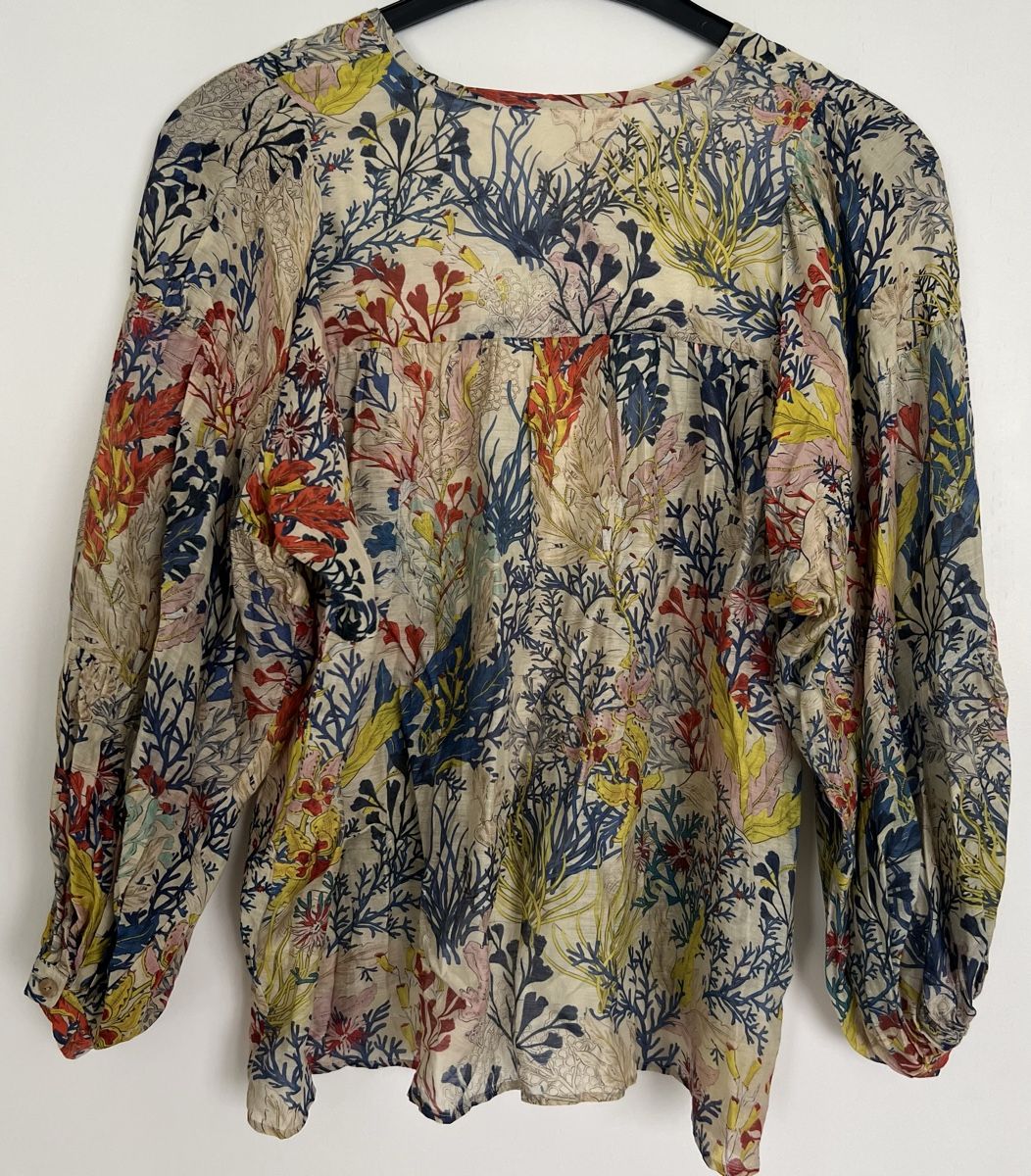 Camicette: Chufy Bluse gemustert Baumwolle/Seide Grösse M  – Nuovo (secondo la descrizione) da Uster venduto da Family_Boutique 1