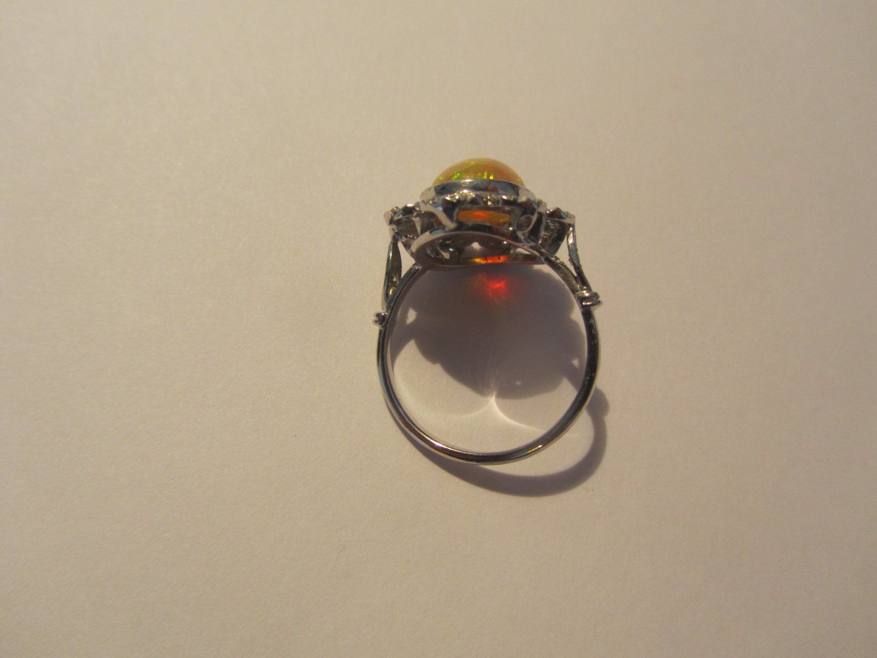 Ringe: Opal-Diamant Ring, 18 K.Weissgold – Gebraucht aus Luzern von Lucernauno 5