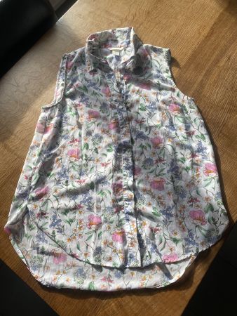H&M BLUSE ärmellos/Blusen-Top GR.38/M floral bunt