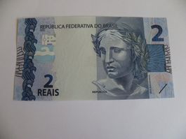 Brazil 2 Reais 2010, UNC, Sign Levi Tombini ( P-252 b )