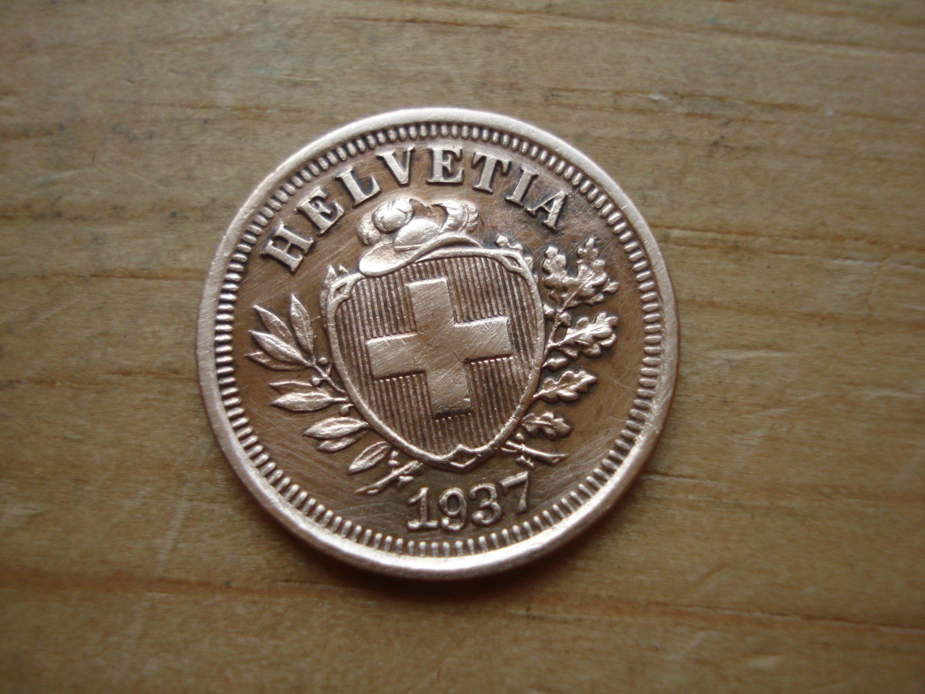 Tutti le monete: (N1) 1 Rappen  1937  UNZ- – Usato da Erlach venduto da Net-Coins