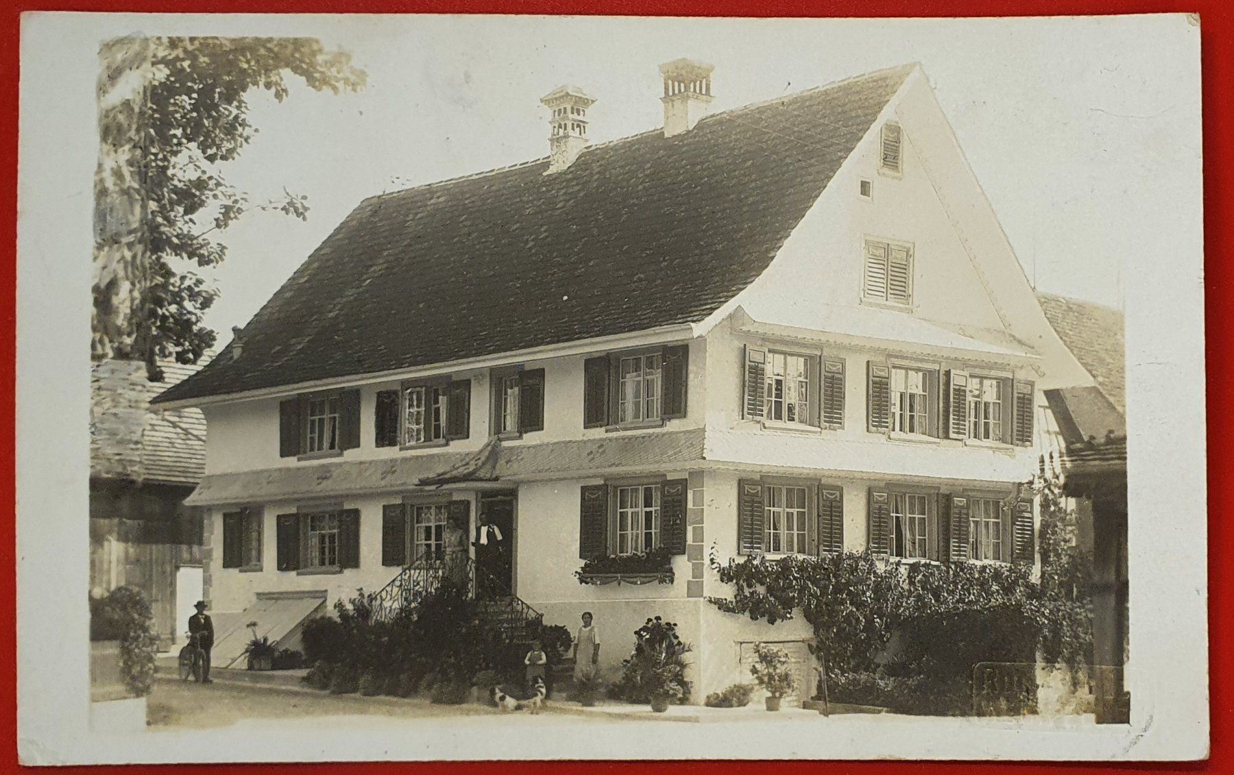 Ansichtskarten: Wigoltingen 1921 - Wohnhaus mit Bewohner – Gebraucht aus Kreuzlingen von Rschweiz1
