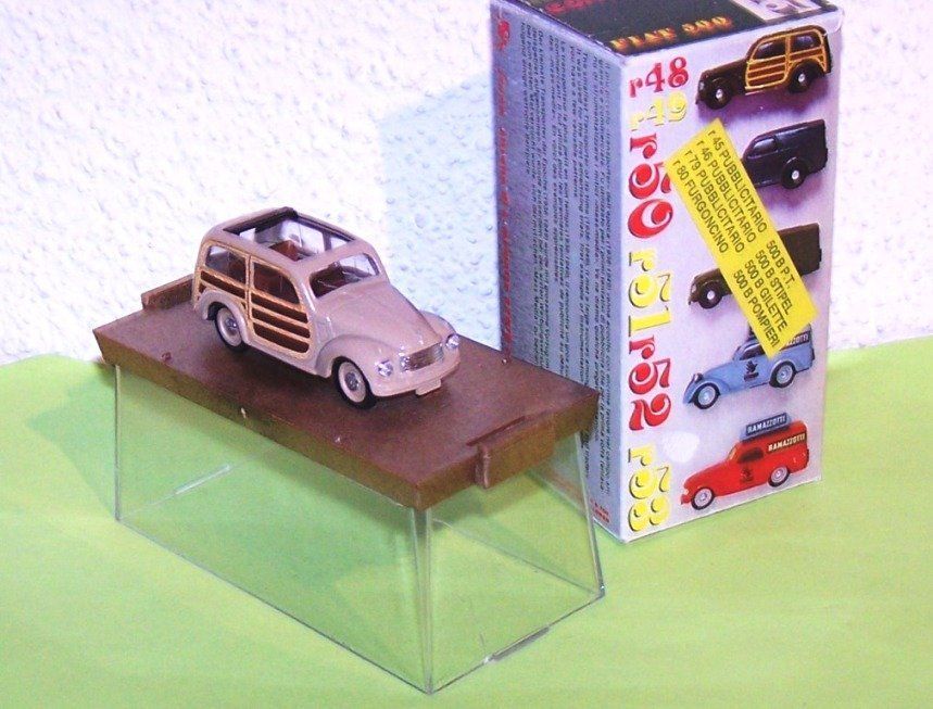 Fiat 500 C Topolino Furgone Comm.le - R-051 - Verde Ruote Grigio Sc   143   Brumm